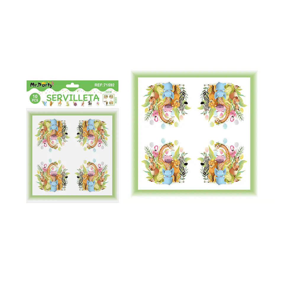 Servilletas zoológico mágico 33*33cm 10pcs 1