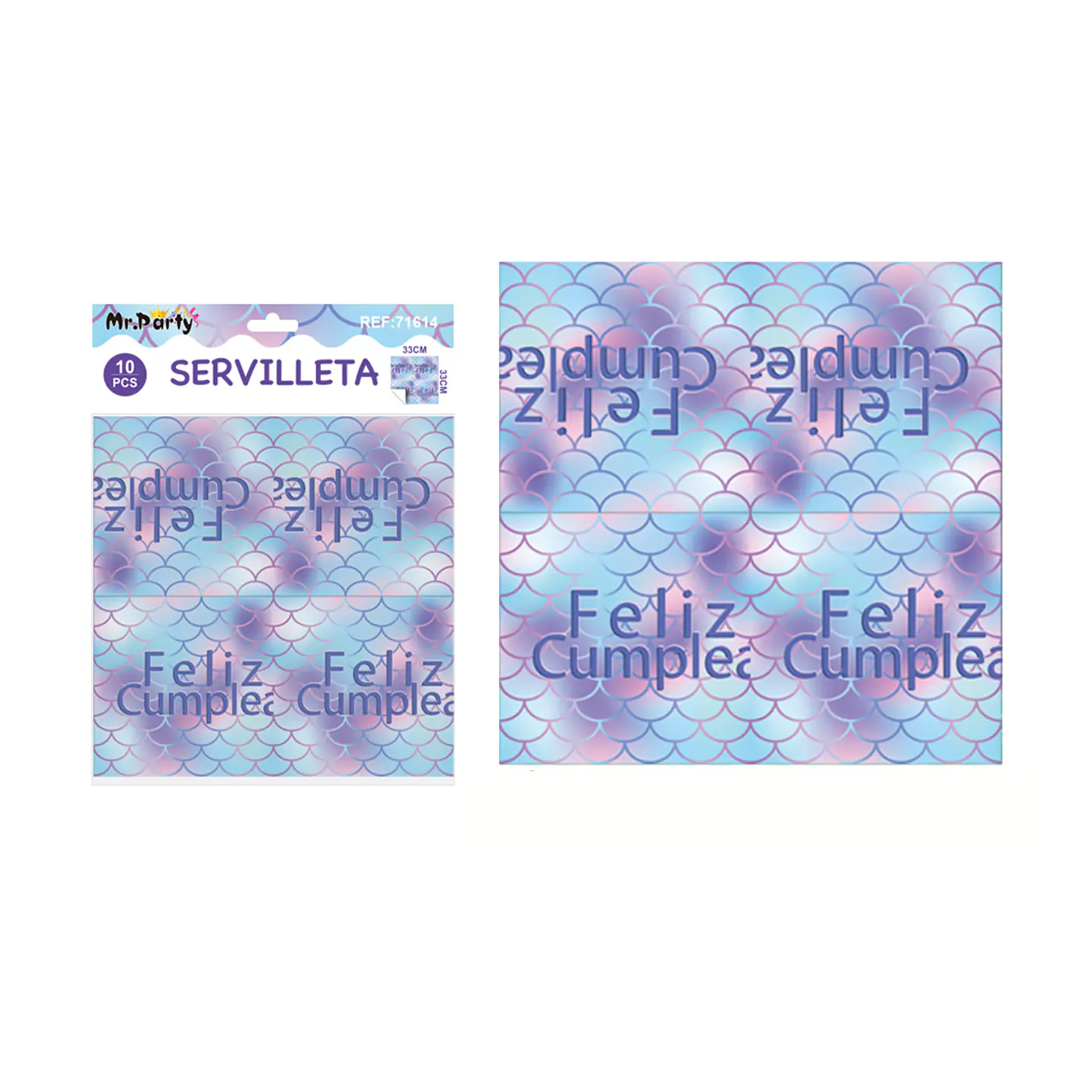 Servilletas sirena escamas 33*33cm 10pcs 1