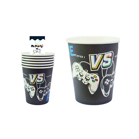 Vasos de papel control de videojuegos 6pcs