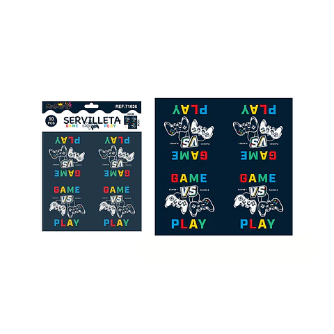 Servilletas control de videojuegos 33*33cm 10pcs