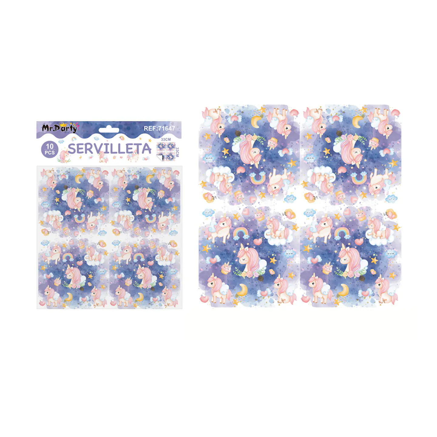Servilletas unicornio 33*33cm 10pcs 1
