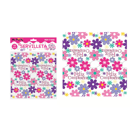 Servilletas flores 33*33cm 10pcs