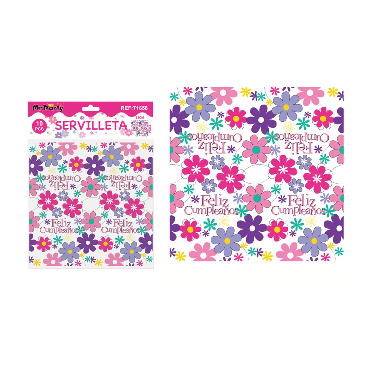 Servilletas flores 33*33cm 10pcs 1