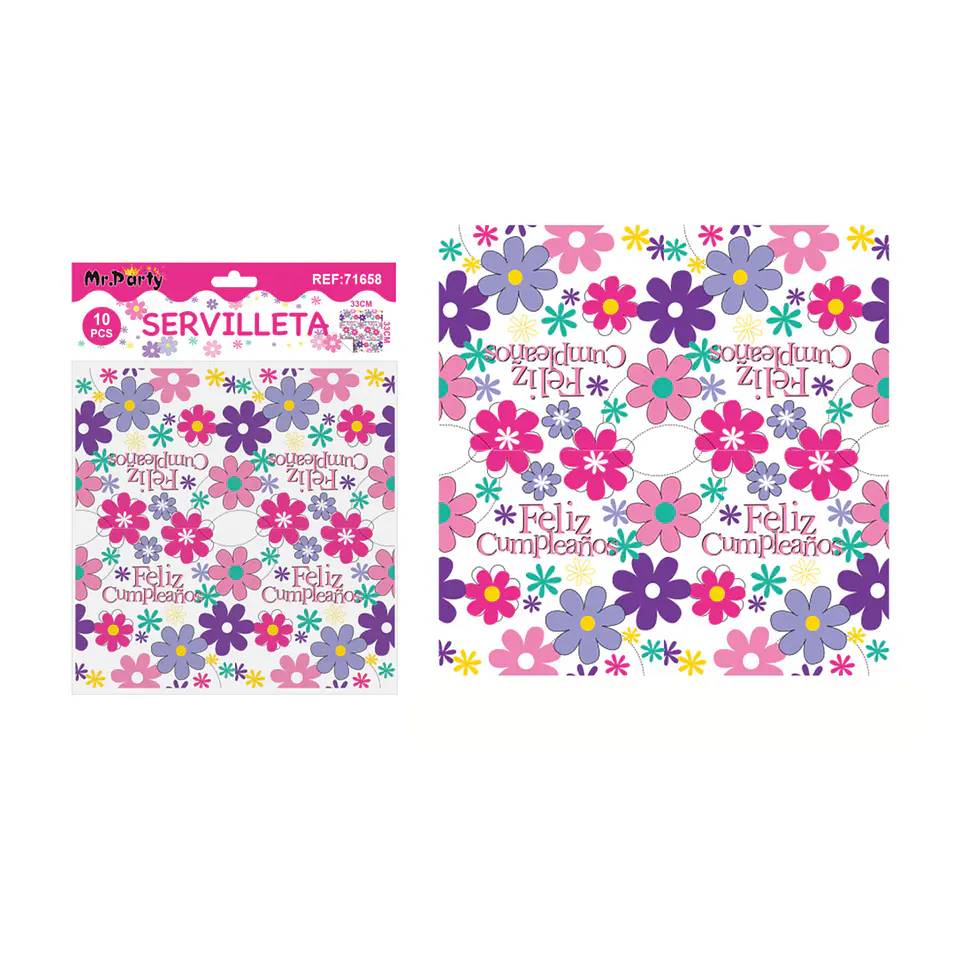 Servilletas flores 33*33cm 10pcs 1