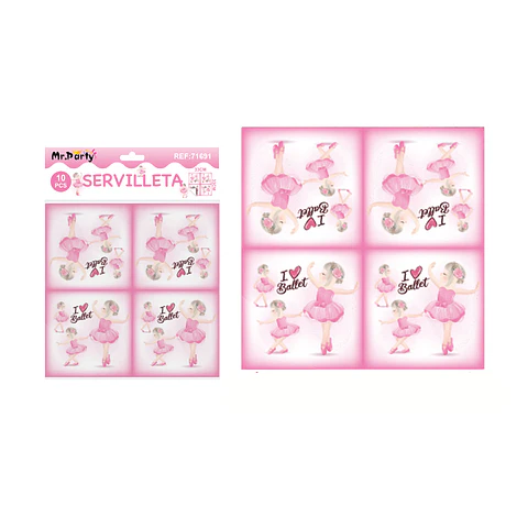 Servilletas bailarina 33*33cm 10pcs