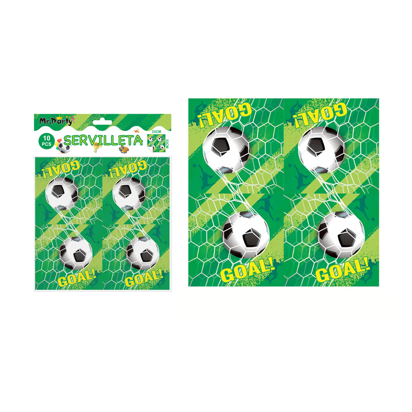 Servilletas fútbol 33*33cm 10pcs 1