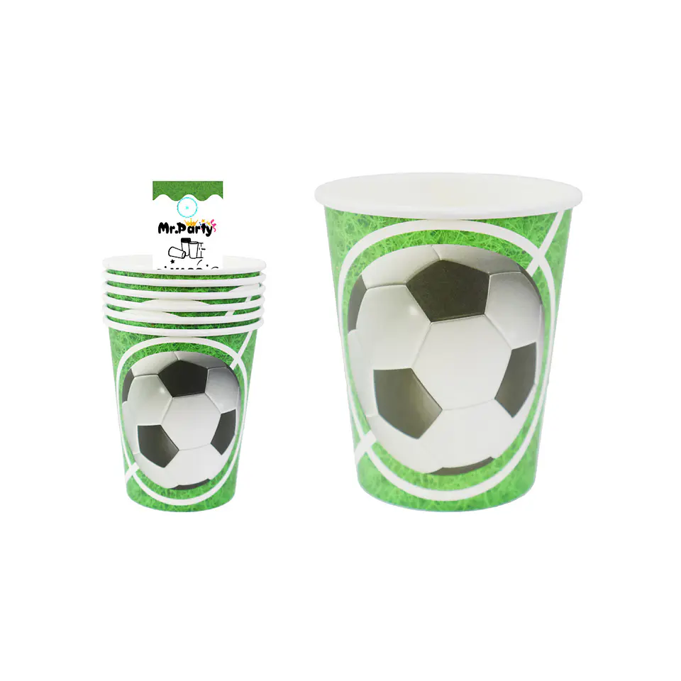 Vasos de papel fútbol 6pcs 1