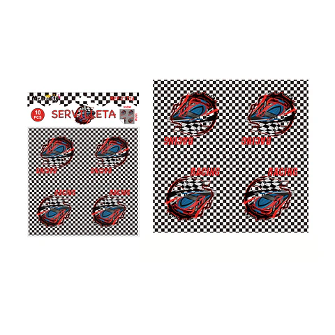Servilletas carrera feliz cumpleaños 33*33cm 10pcs