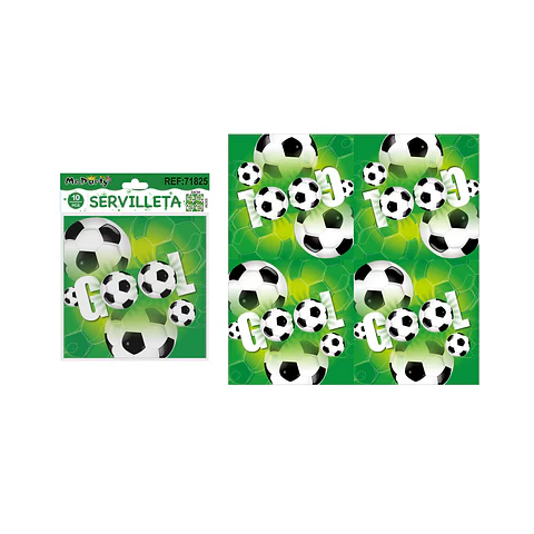Servilletas de papel fútbol 33*33cm 10pcs