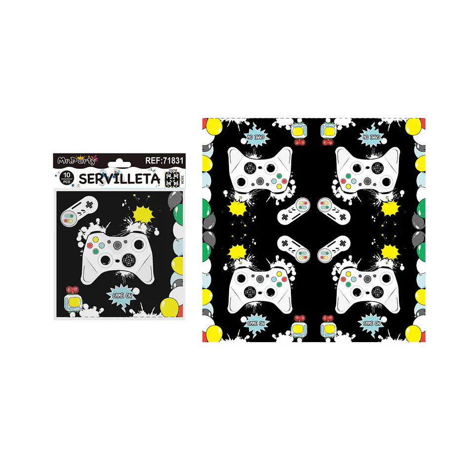 Servilletas de papel videojuegos 33*33cm 10pcs 1