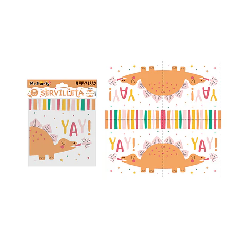 Servilletas de papel dinosaurio 33*33cm 10pcs