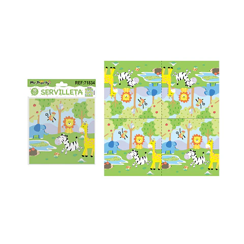 Servilletas de papel zoológico 33*33cm 10pcs