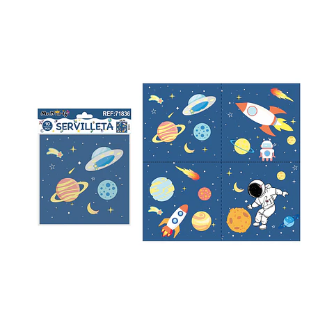 Servilletas de papel planeta estrellado 33*33cm 10pcs