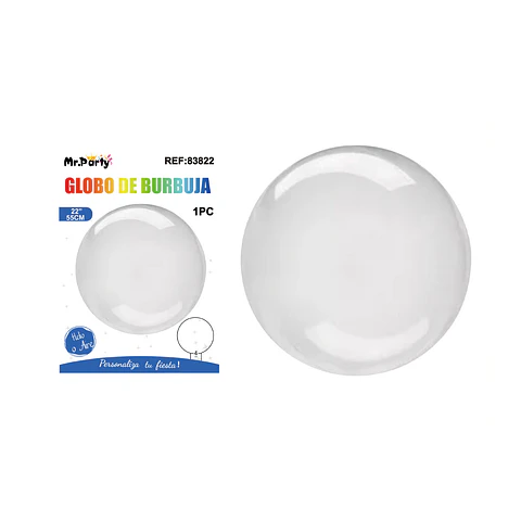 Globo burbuja transparente 55cm