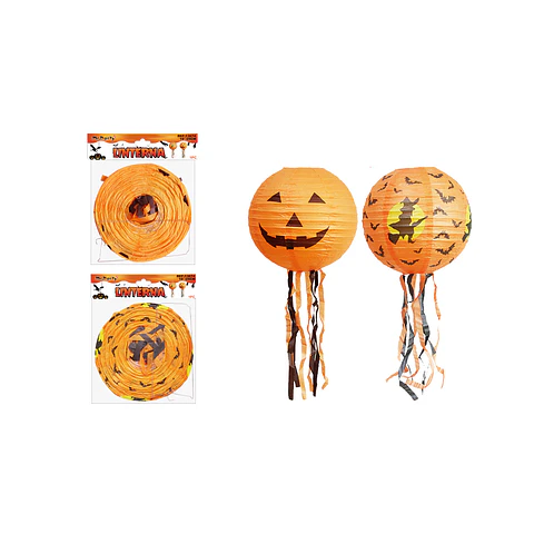Linterna de papel Halloween con flecos 10 pulgadas/25cm