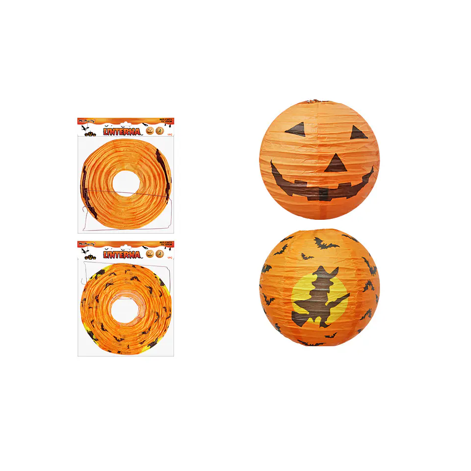 Linterna de papel Halloween 10 pulgadas/25cm 1