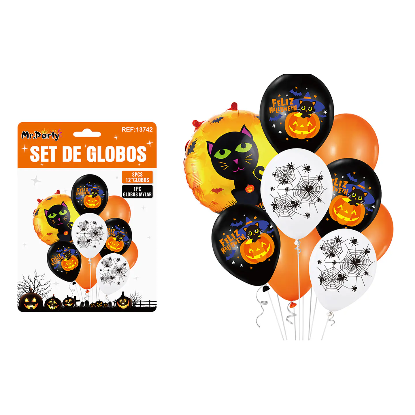 Set globos de Halloween 9pcs 1