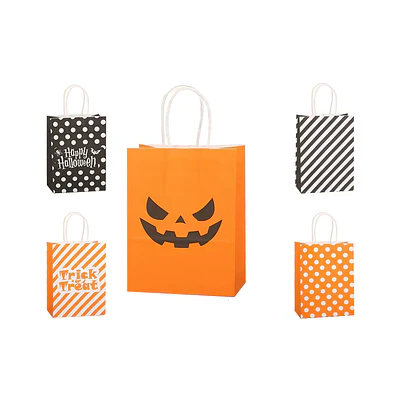 Bolsa de papel kraft Halloween 21*15*8cm Diseño Aleatorio 12pcs