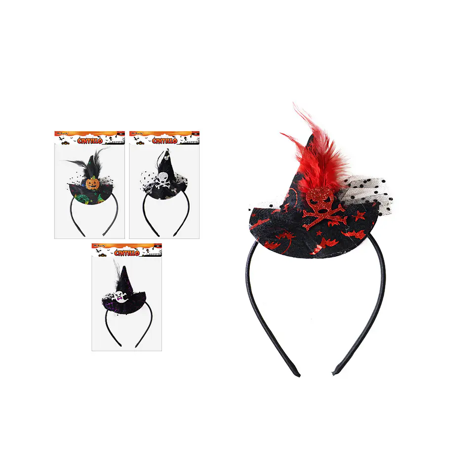 Cintillo con sombrero de bruja Diseño Aleatorio 1