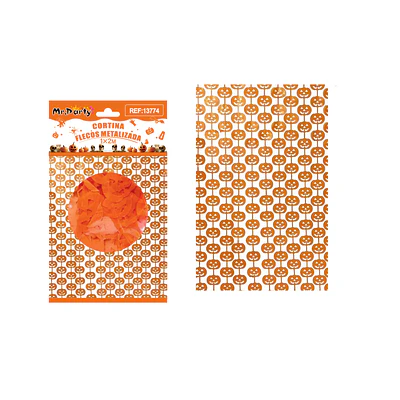Cortina Halloween calabaza naranja 1*2M