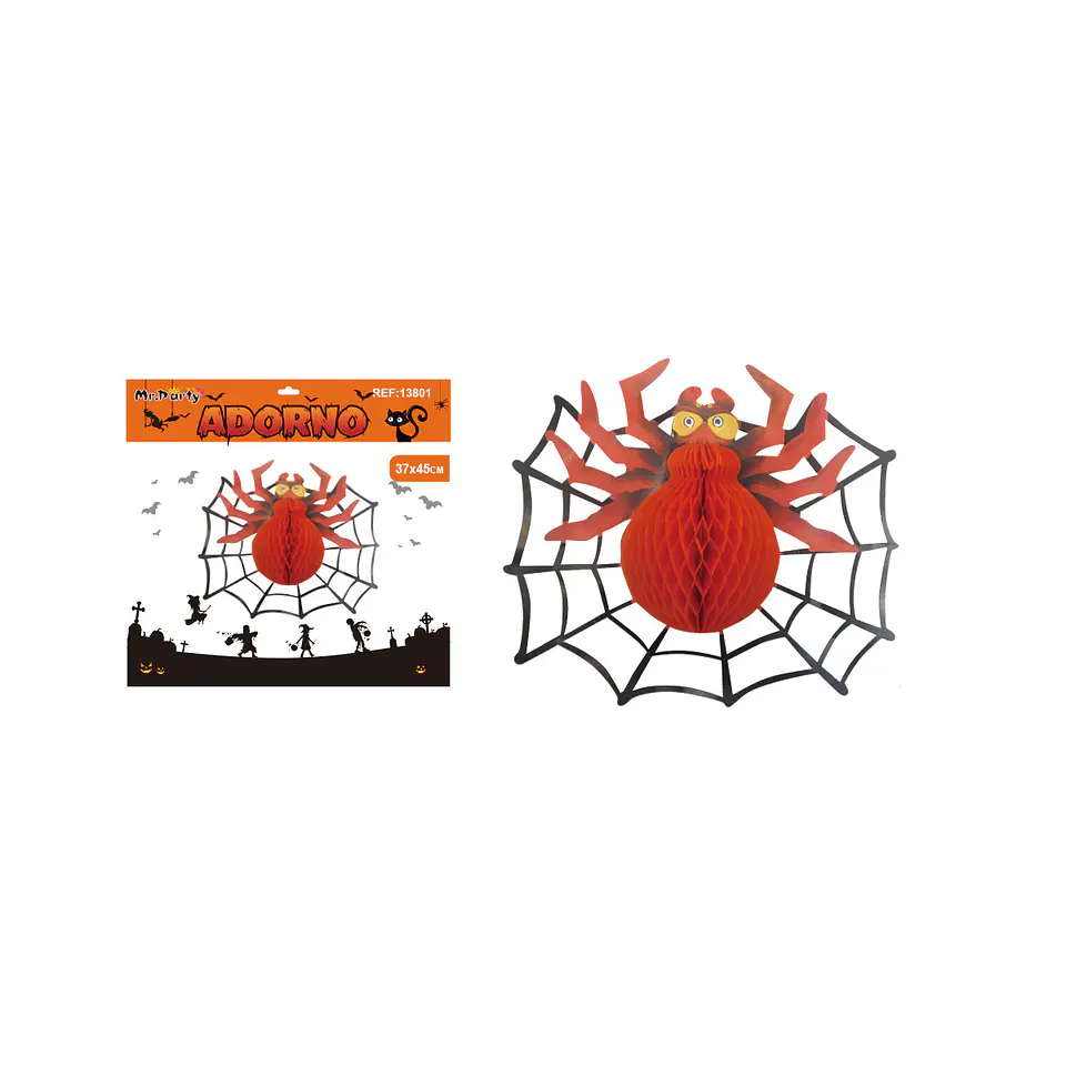 Adorno colgante Halloween telaraña grande 37*45cm 1