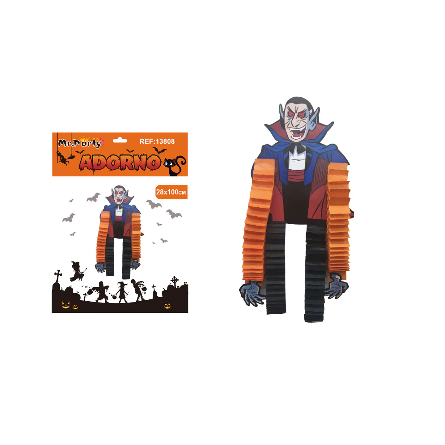 Adorno colgante figura vampiro Halloween 28*100cm 1
