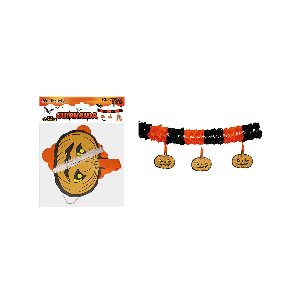 Guirnalda colgante Halloween calabaza 3M 1