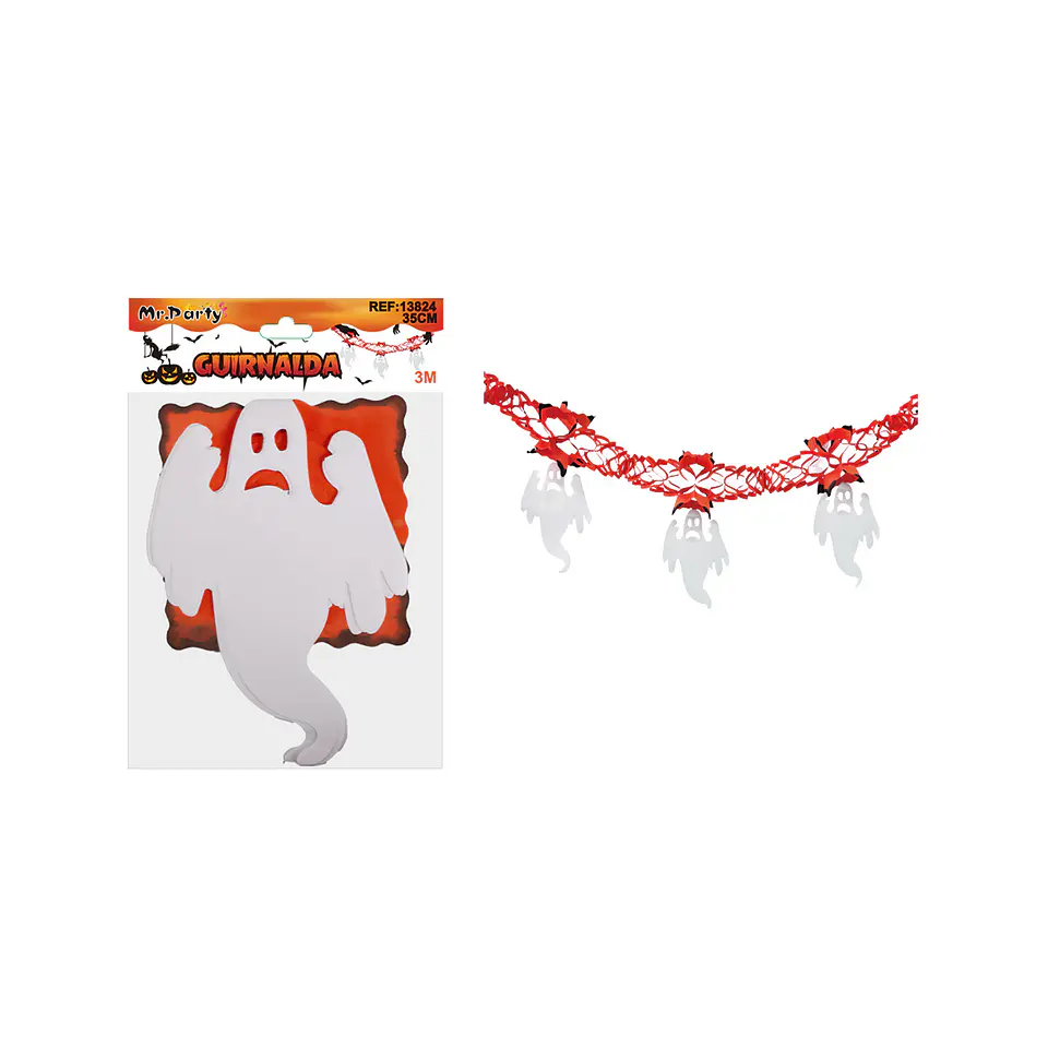 Guirnalda colgante Halloween fantasma blanco 3M 1