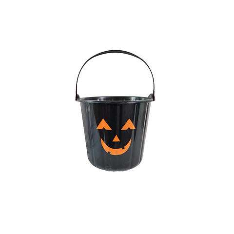 Cubo de calabaza negro Halloween 18*17cm
