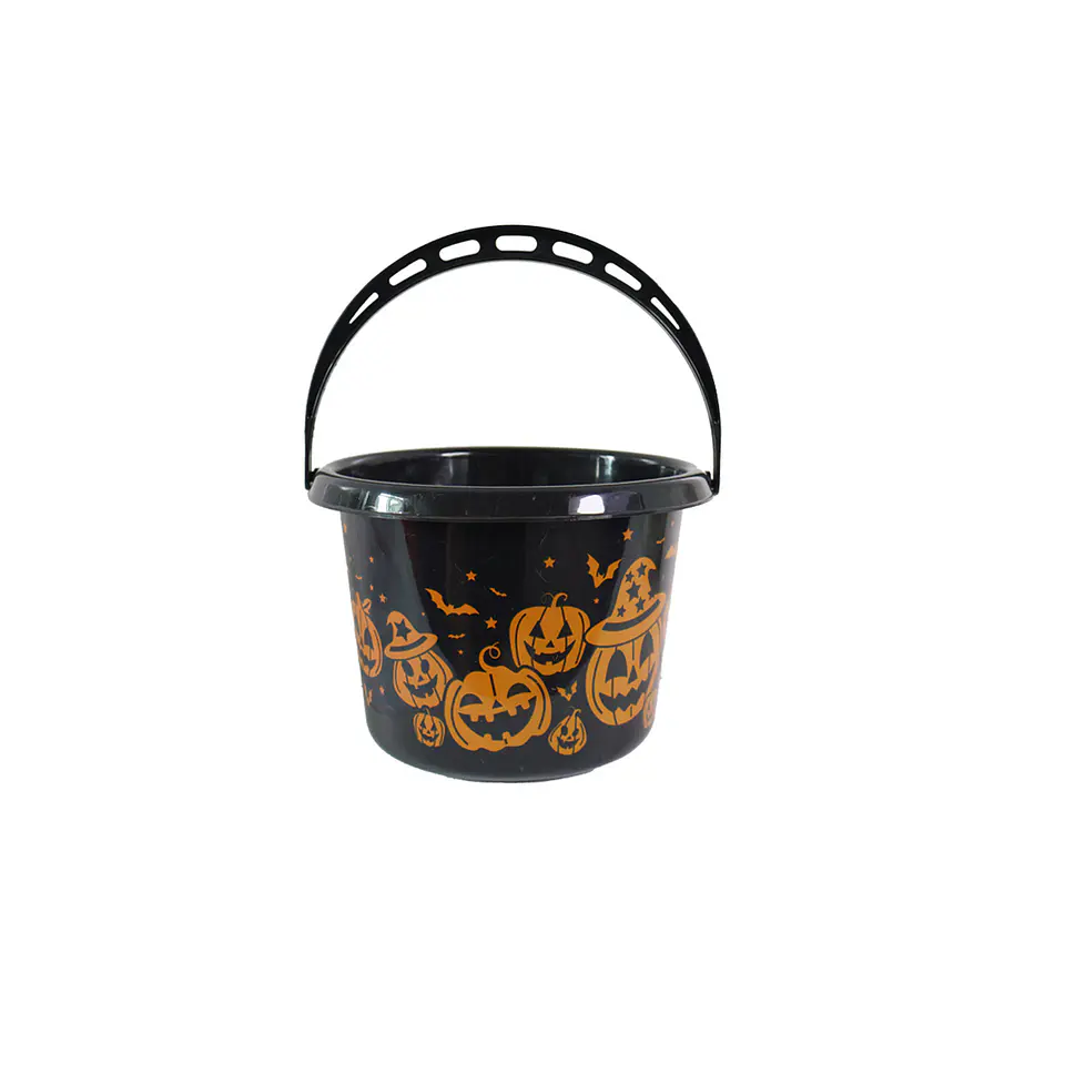 Cubo de calabaza negro Halloween 19*13cm 1