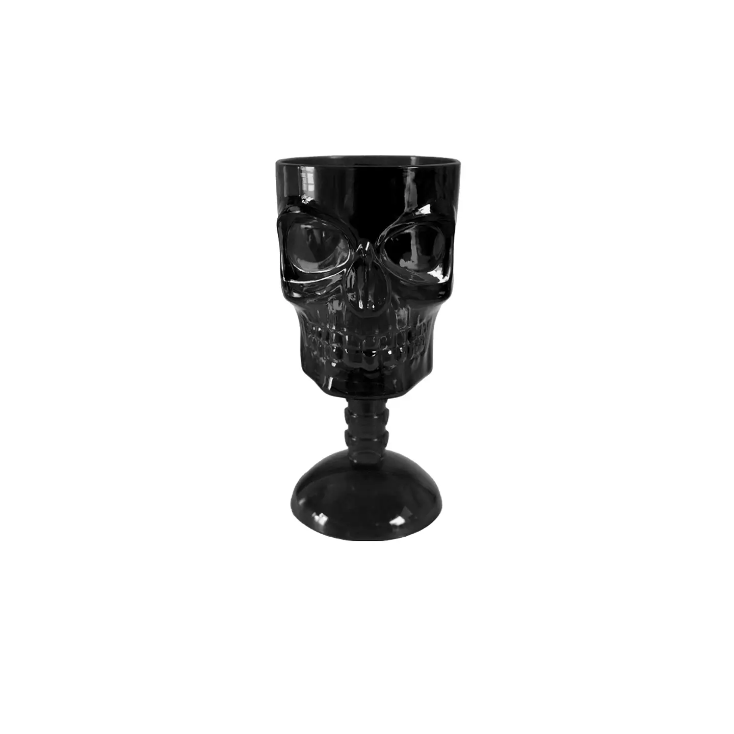 Vaso plástico calavera Halloween negro 8*8.5*16.5cm 1