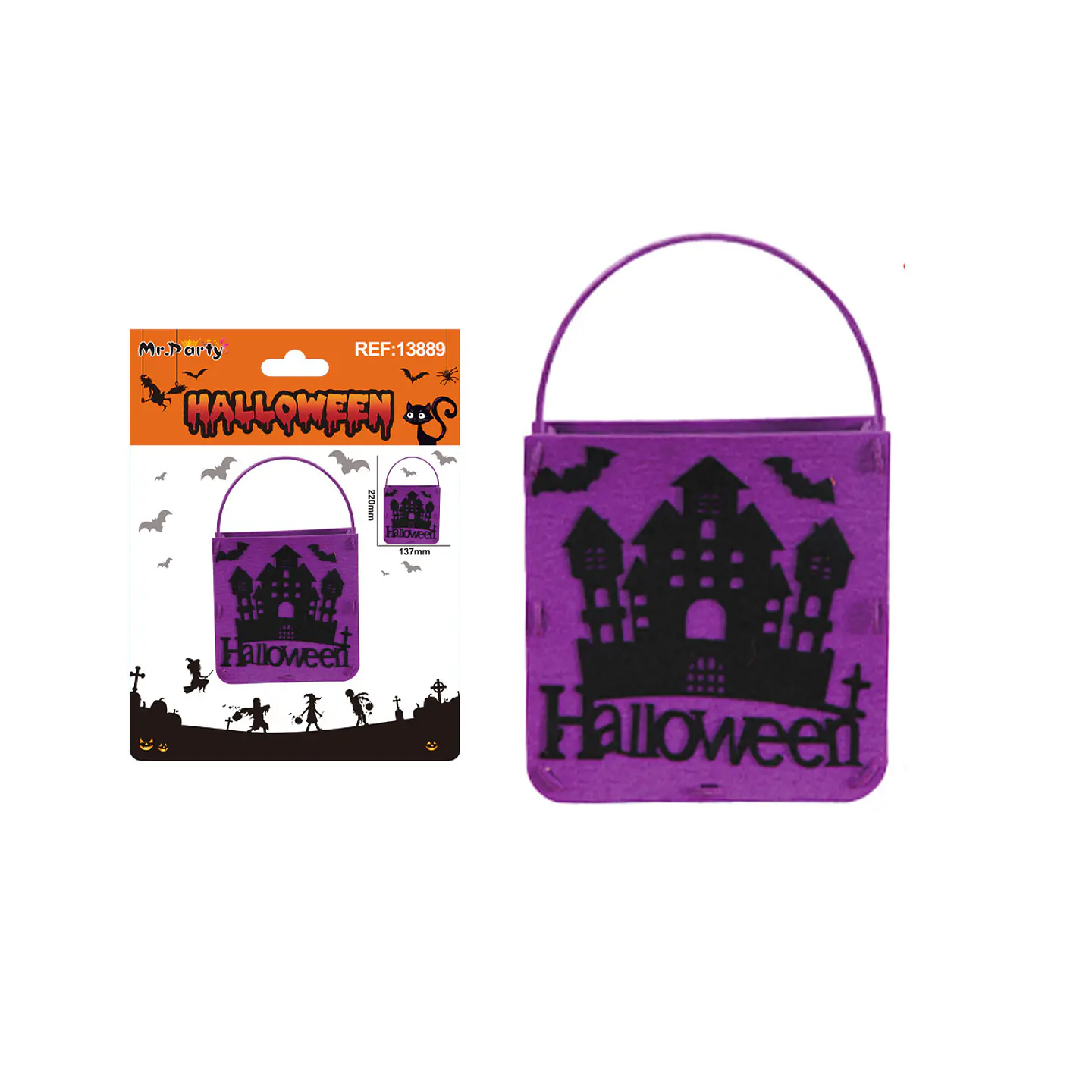 Bolsa para dulces DIY Halloween 19*25cm 1