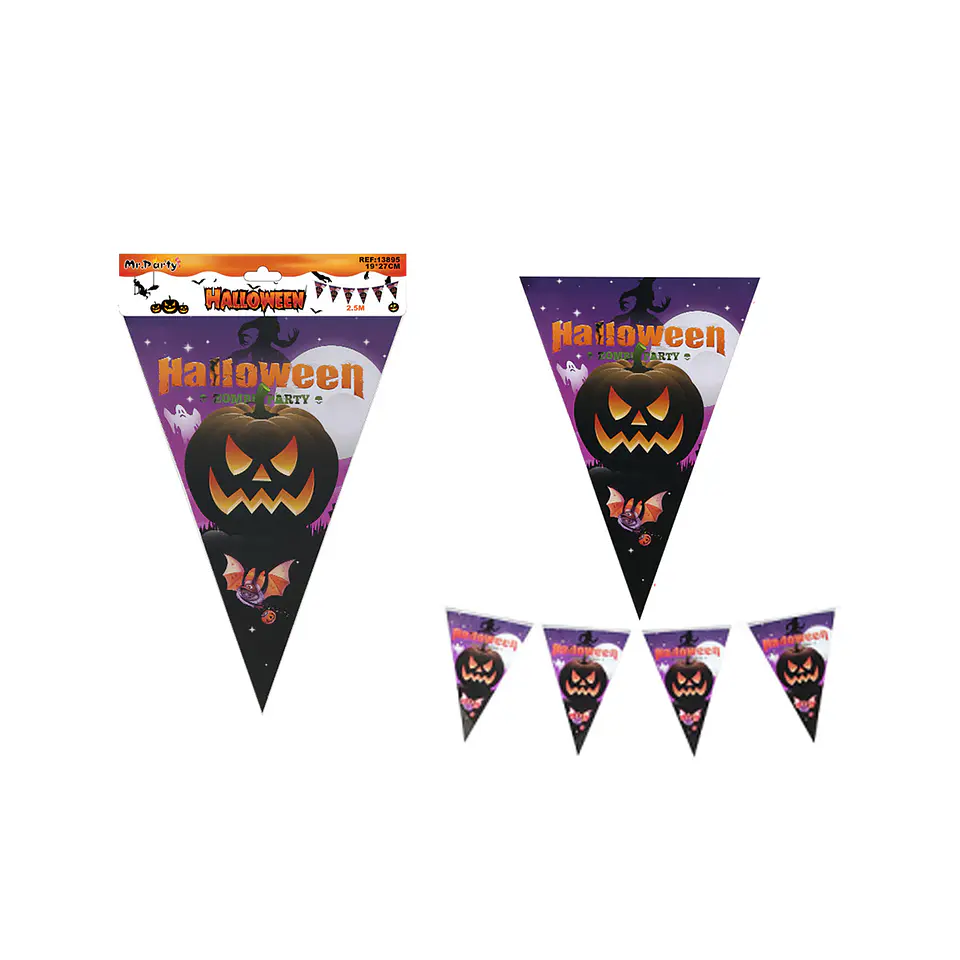 Guirnalda banderín triangular Halloween 2.5M 1