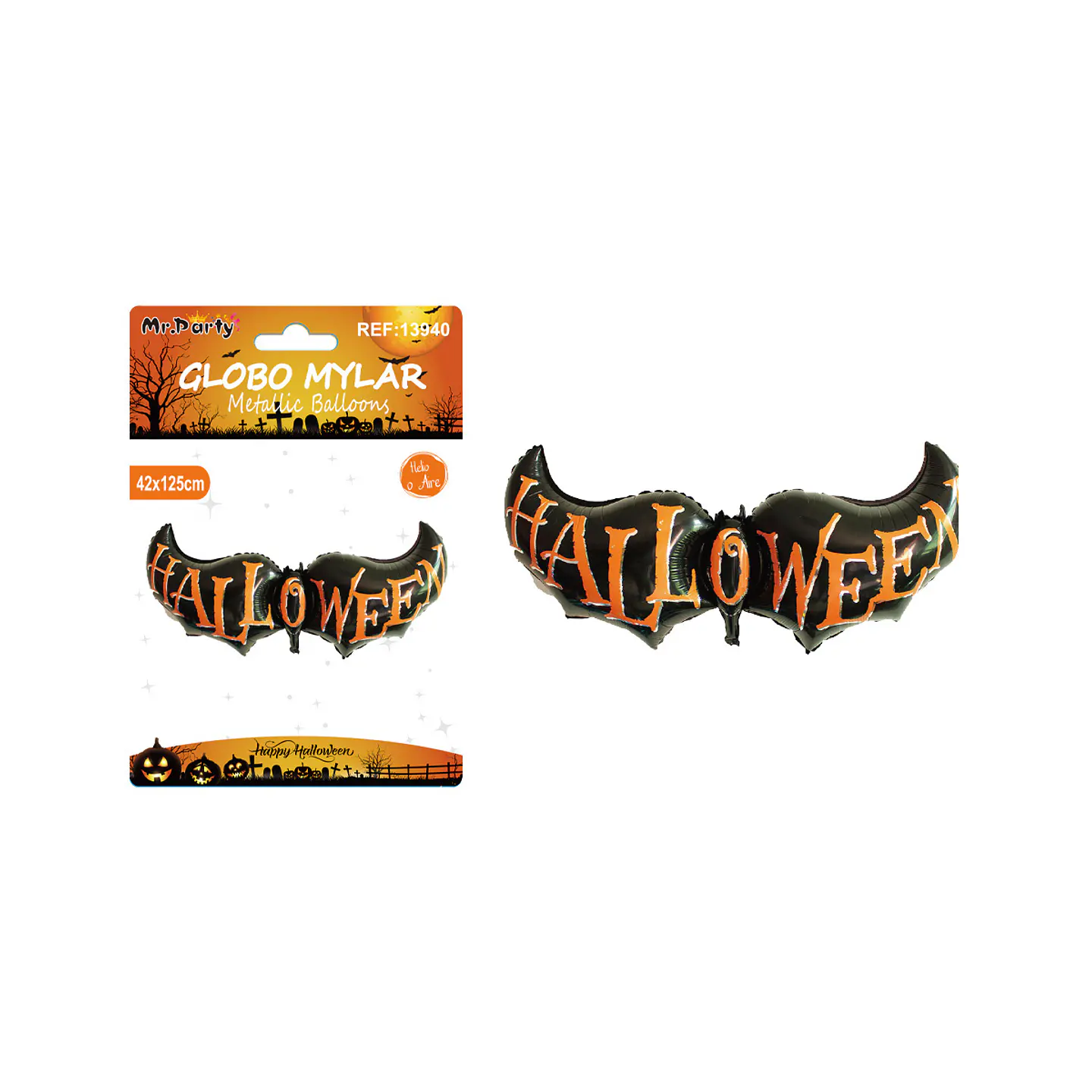 Globo mylar metálico de Halloween 107*43cm 1