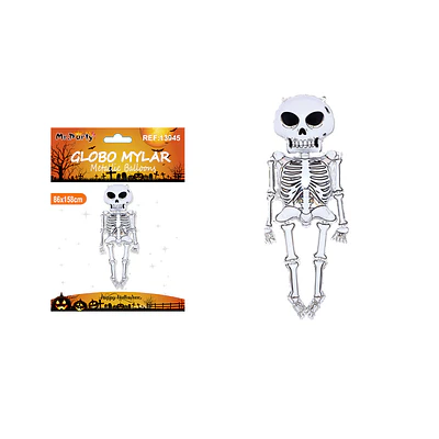 Globo mylar metálico esqueleto de Halloween 86*158cm