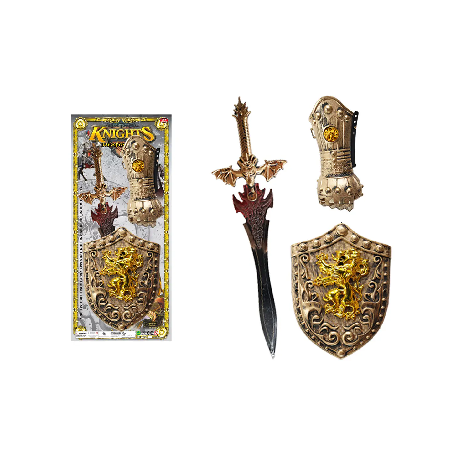 Set de espada, escudo y protector brazo Halloween 1