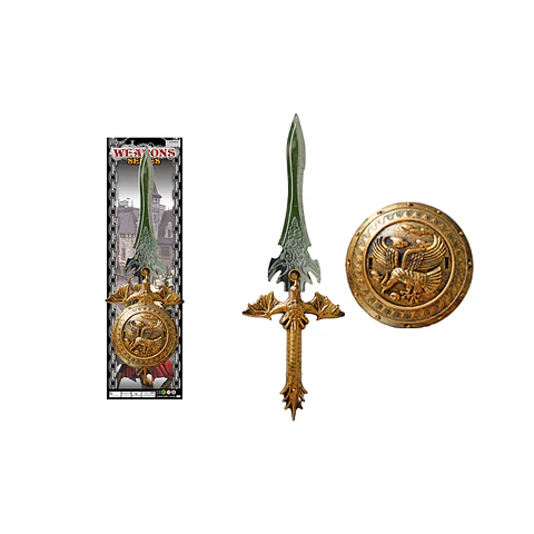Espada y escudo redondo mediano Halloween