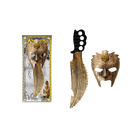 Cuchillo y máscara de Halloween