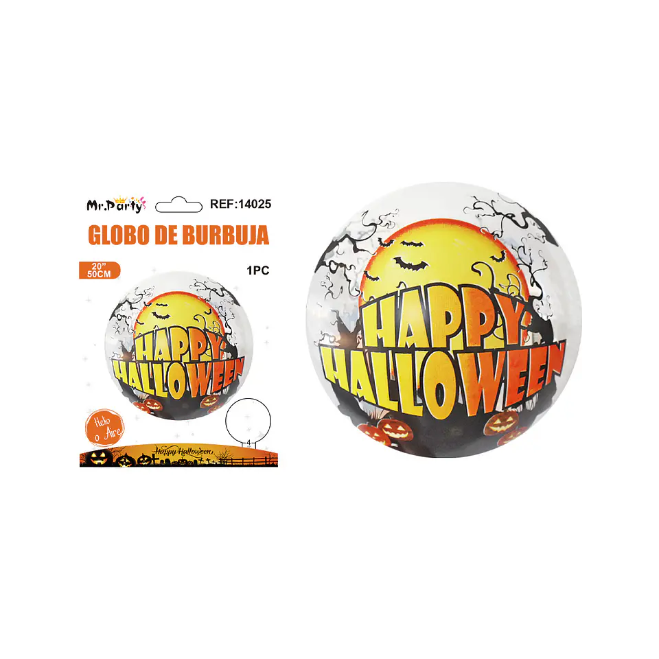 Globo burbuja de Halloween 50cm 1