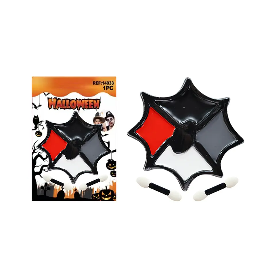 Pintura facial Halloween telaraña 1