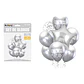 Set de globos metálico plateado feliz cumpleaños 8pcs - Miniatura 1