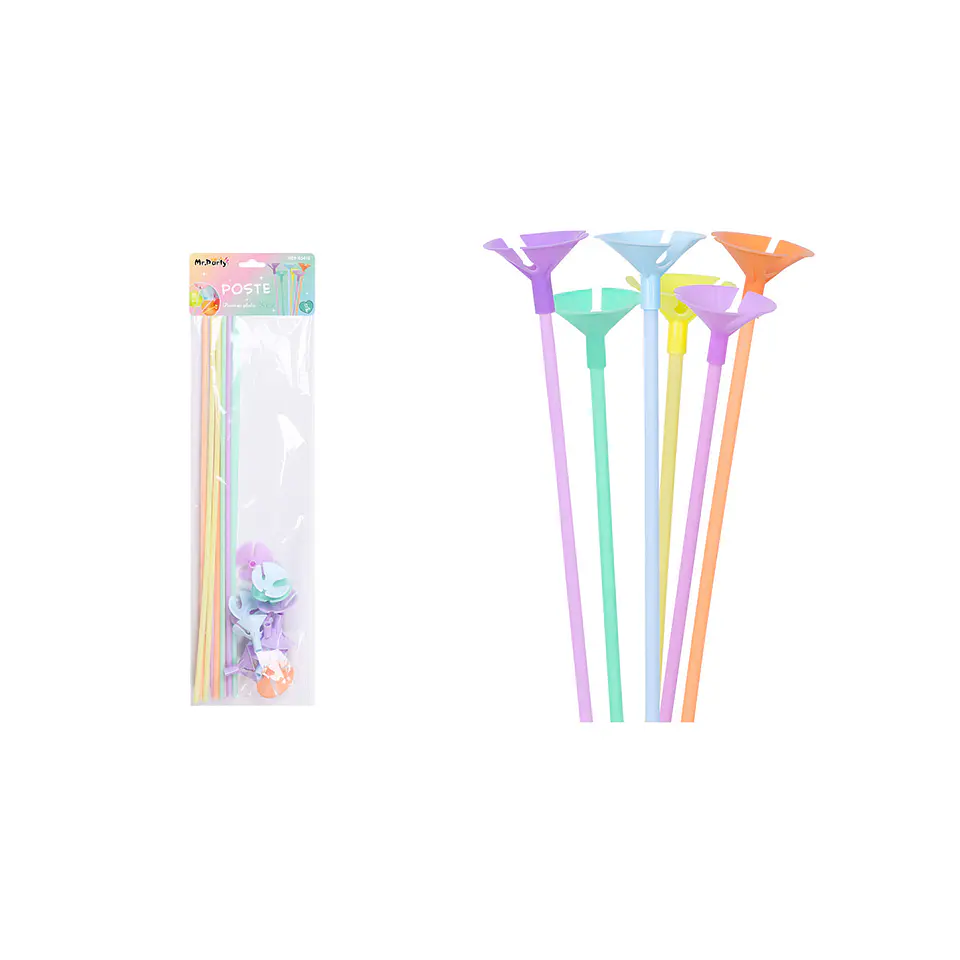 Varillas para globos color pastel surtidos 42cm 12pcs 1