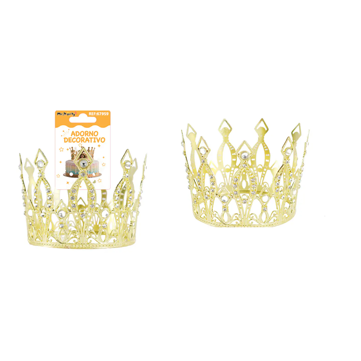 Corona de princesa aleación diamantes 11*9.5*13.5cm 1