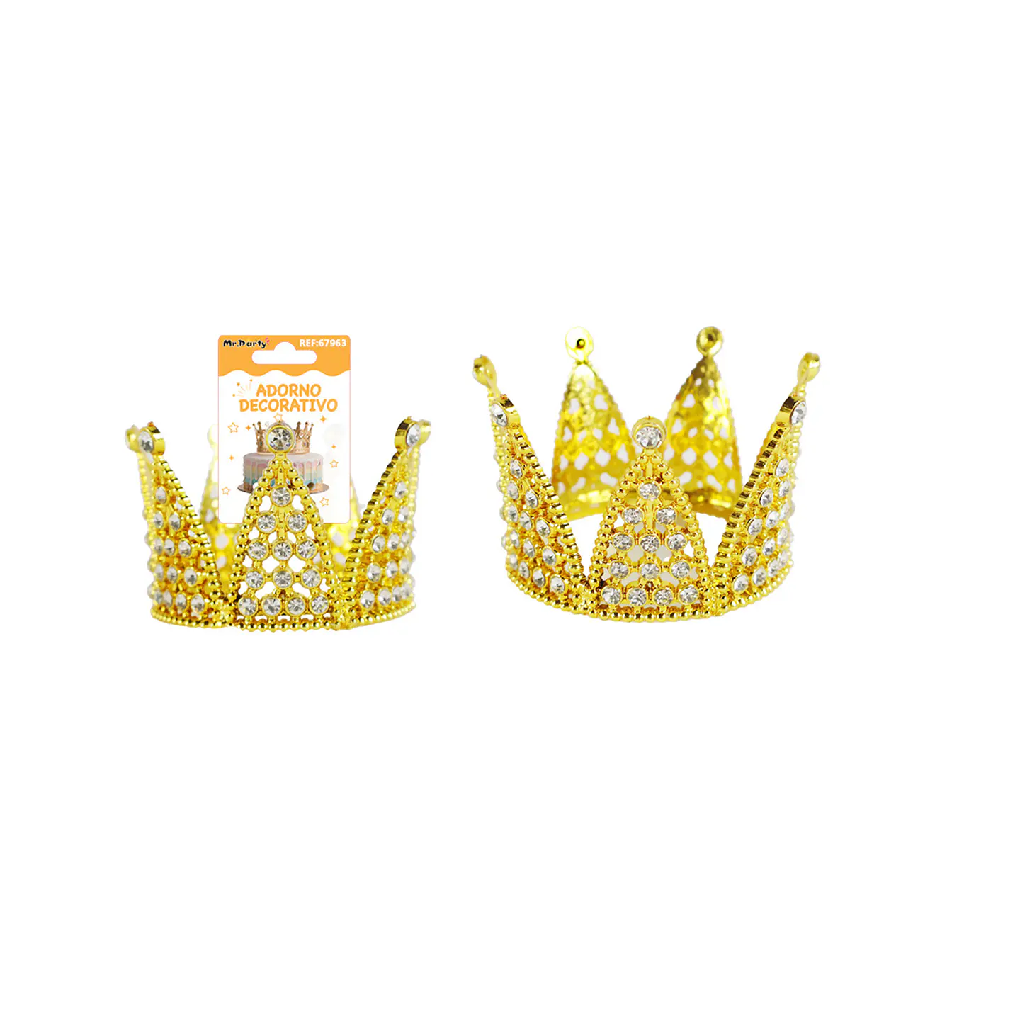 Corona de princesa plástico diamantes 8*5.5*10cm 1