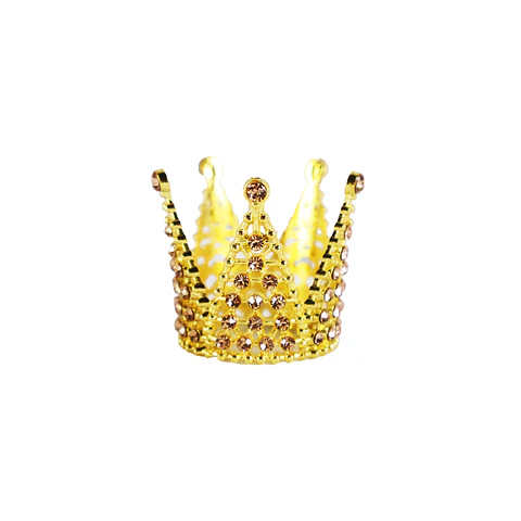 Corona mini de princesa aleación dorado 3.2*3.5cm