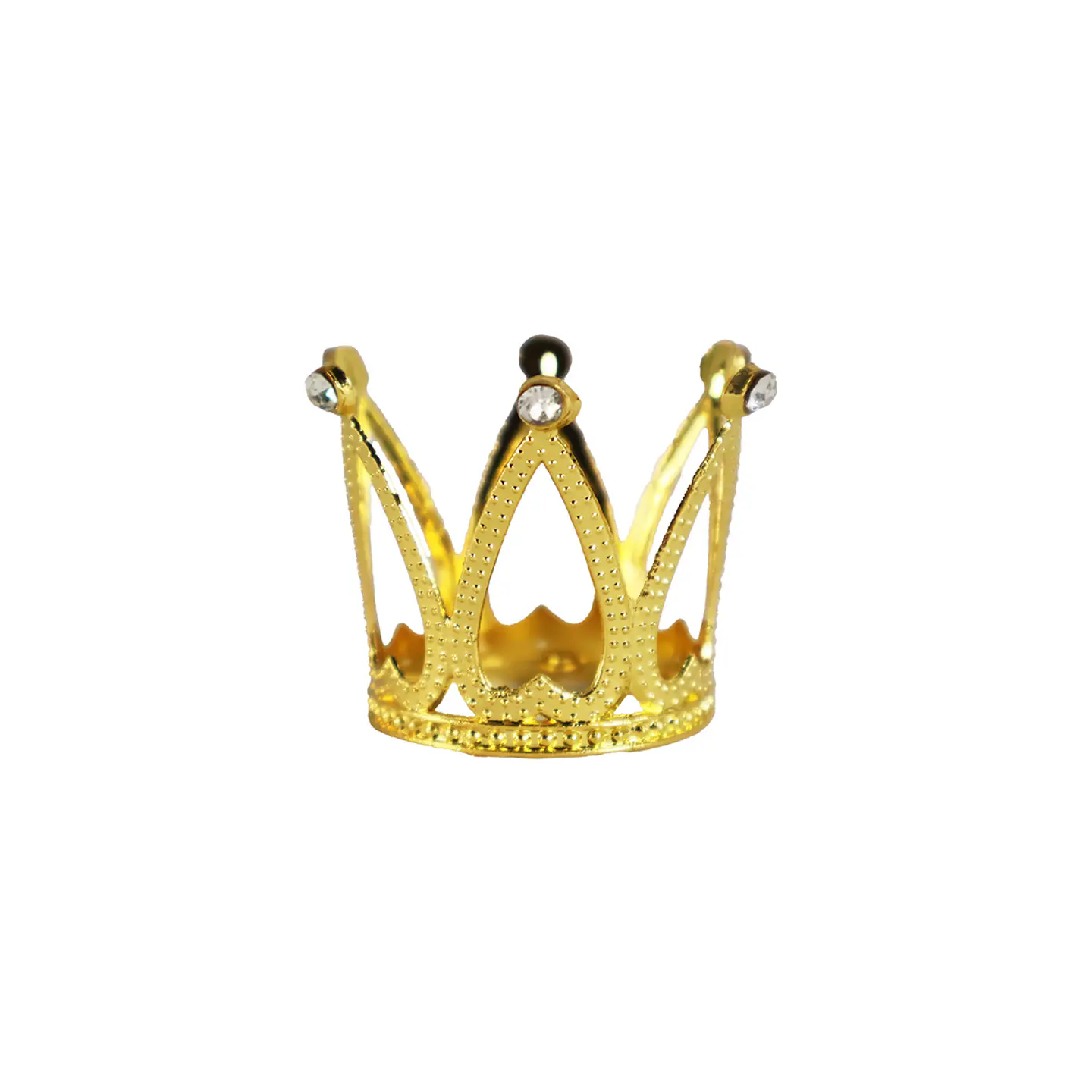 Corona mini de princesa aleación dorado diamantes 3.3*3.5cm 1