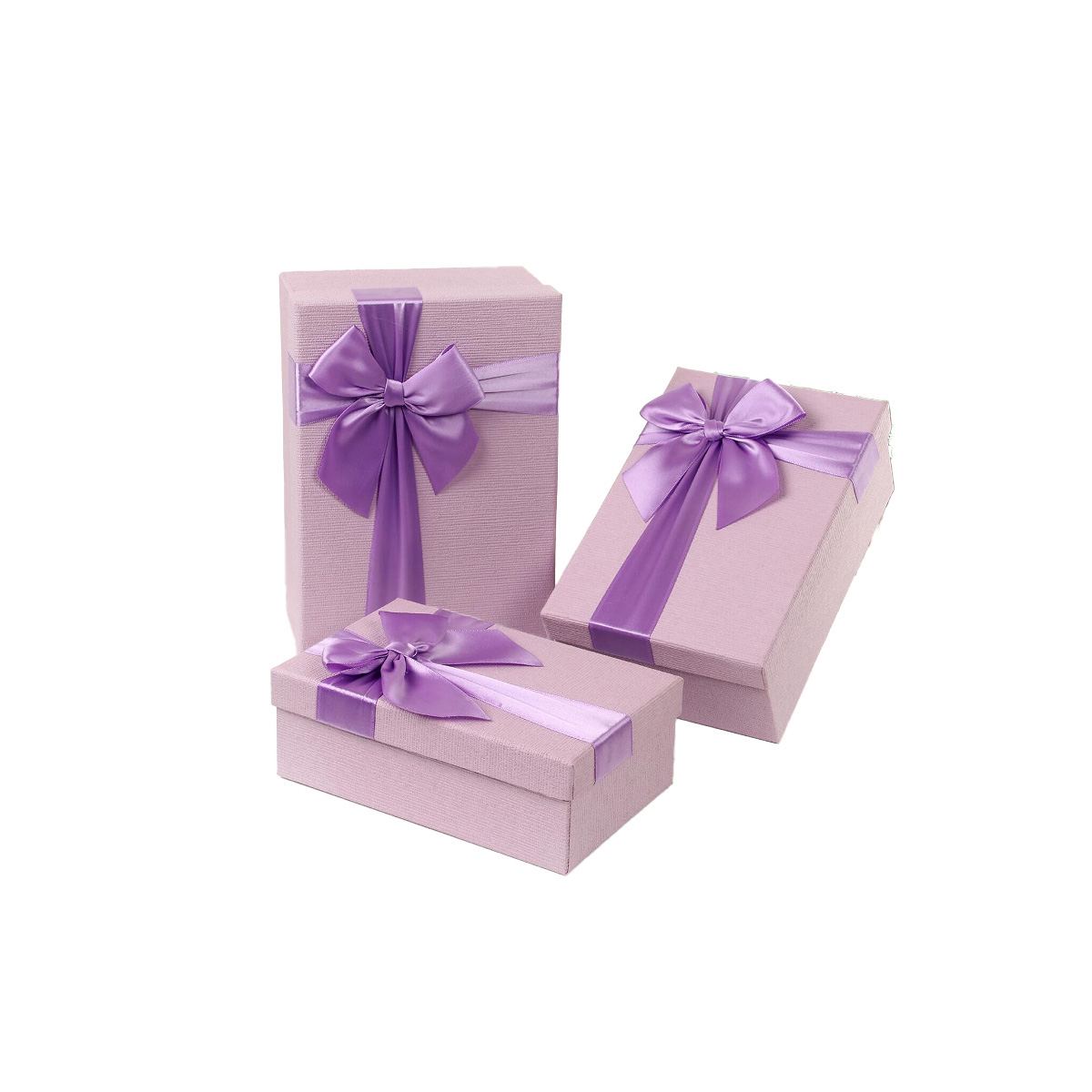 Caja de regalo rectangular lila 3pcs