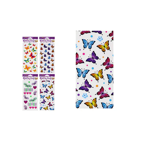Bolsa para dulces mariposa 12.5*27cm 12pcs Diseño Aleatorio