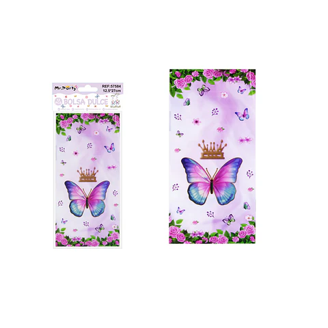 Bolsa para dulces mariposa 12.5*27cm 12pcs