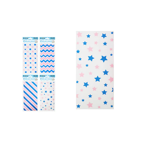 Bolsa para dulces geométrico 12.5*27cm 12pcs Diseño Aleatorio